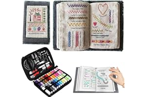 GENERIC 2026 New Embroidery Stitch Book Kit, Portable All Scenario Embroidery Stitch Book, Comes with a Complete Toolkit and Instructional Tutorial, Perfect for Beginners and Craft Lovers (1)