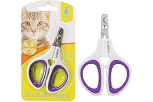 OneCut Pet Nail Clippers, Update Version Cat & Kitten Claw Nail Clippers for Trimming, Professional Pet Nail Clippers Best for a Cat, Puppy, Kitten & Small Dog (Purple)