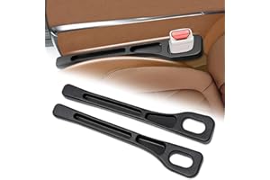 Bukuhlio 2 Stück Aufbewahrungsbox für Autositze, Autositz Gap Organizer Storage Box, Universal Auto Seat Gap Filler,Verhindert Herunterfallen von Gegenständen für Car Seat Gap (Schwarz)