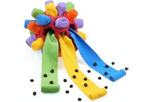 Yikko Schnüffelball für Hunde, Interaktives Tragbares Hunde Schnüffelspielzeug Schnüffelteppich Puzzle Spielzeug Slower Food Training für Kleine Mittelgroße Haustier (Rot Schillernd)