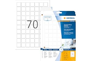 HERMA 8339 väderbeständiga folieetiketter A4 (24 x 24 mm, 25 ark, polyesterfolie, matt) självhäftande, utskrivbara, extremt s