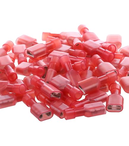 1000Pcs 6.3mm Blue 14AWG Female Spade Insulated Quick Disconnect Crimp Terminals