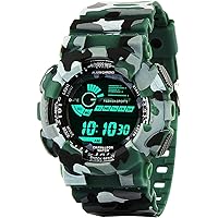 Emartos Digital Men's & Boys' Watch (Black Dial Green Colored Strap)
