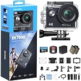 AKASO EK7000 Sports Camera 4K 20MP Action Camera with 64GB Card | Waterproof Water Camera with 170&deg; Wide Angle, HD, EIS, WiFi