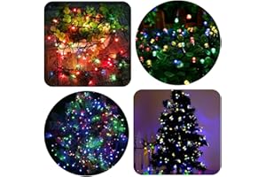 ELAELA Luces de Navidad para la decoración de fiestas,bodas,Iluminación de Navidad de Interior para Arbol de Navidad cable verde(MULTICOLOR) (7M-140MICRO)