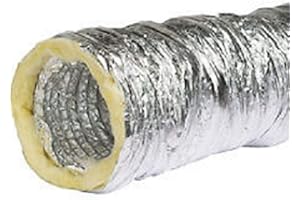 IMAR SRL TUBO FLESSIBILE COIBENTATO IN ALLUMINIO SCATOLO DA 10 m PER CANALIZZAZIONE ARIA (100 mm)