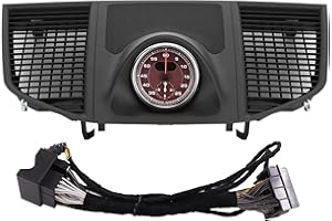 ASVEGE Pannello Cronometro Cronometro Sportivo per Porsche Macan 95B 2014-2021, Cover Nera e Orologio Rosso