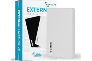‎SUHSAI SUHSAI Externe Festplatte 500 GB, 2,5 Zoll Externe Festplatte, Speicher- und Sicherungslaufwerk, Festplatte, tragbare USB 2.0-Festplatte, kompatibel mit Mac, Laptop, Desktop, Computer (weiß)