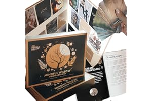 Mindful Willow Vision Board Kit with Folded Base, Workbook, Inspirational Cards - All You Need in one Box - Create Your Own Vision and Visualize Your Dream Life, Created by a Certified Coach