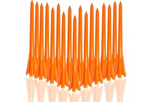 FINGER TEN Tee Golf Plastique Incassable Durable 5 Prong 2 3/4 Pouce 70mm et 3 1/4 83mm Value 100 Pack, Golf Tee Portable Entraînement De Balle De Golf pour Homme Femme Vert Orange Bleu Blanc