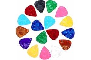 Tyqour 50 sztuk kostek do gitary o grubości 0,5 mm, płytek do gitary akustycznej, elektrycznej, ukulele, basu, celuloidu