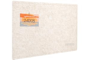 LIGHTOMORROW Pinnwand, 60 x 45 cm, Filz Tafel - Dekorative Pinnwand, Korktafel-Alternative für die Wand, Faltbare Bildertafel Selbstklebende Vision Board Gebetstafel mit 20 Reißzwecken - Haferflocken