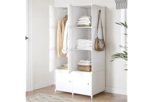‎JOISCOPE JOISCOPE Portable Garderobe für hängende Kleiderschrank, modulare Schrank für platzsparende, ideale Storage Organizer Cube für Bücher, Wohnzimmer, Schlafzimmer, Kinderzimmer(8-Würfel)