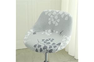 Mswborml Stampato Coprisgabello da Bar con Schienale Curvo, Elasticizzato Fodera per Sgabello da Bar, Girevoli Coperture per Sedie da Cucina con Fondo Elastico, Coperture per Sedie da Pub,T,2PCS