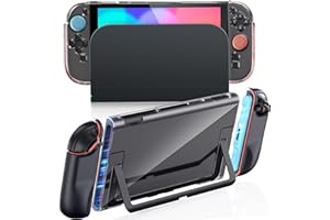 LXFEIFANTECH Durchsichtige, andockbare Schutzhülle, kompatibel mit Switch 2 2025, transparente Hartschale, schlanker Schutz für Joy-Con und Grip, geteiltes Design, Kratzfest, stoßdämpfend