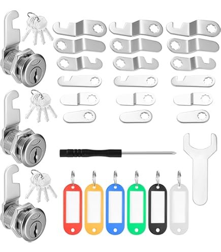 6 stuks kastsloten, 16 mm brievenbus, kast met sleutel, brievenbus, beveiligingslade voor meubels, deurbrievenbus (6