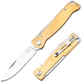 B&ouml;ker PLUS&reg; Atlas knife - small slip joint pocket knife - folding knife with metal handle - EDC full metal knife - vintage Sandvik knife