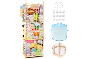 Wuciray Kuscheltier Aufbewahrung Holz Stofftier Aufbewahrung Plüschtier Aufbewahrungs aus Massivholz Große Kapazität für Babyzimmer Wohnzimmer Schlafzimmer Kinderzimmermöbel Kuscheltieraufbewahrung