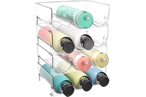 Puricon 4 scaffali impilabili per bottiglie di vino, in plastica, per fino a 12 bottiglie di vino, portabottiglie, portabottiglie, portabottiglie