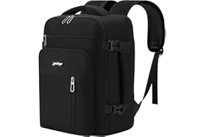 YOKGO Reiserucksack Rucksack Handgepäck Flugzeug 40x20x25 CM 20L Für Ryanair Untersitz Reise, Tasche Mit Nassfach, 15.6 Zoll Laptop Kabinentasche Backpack Für Weekender, Business, Arbeit (Schwarz)