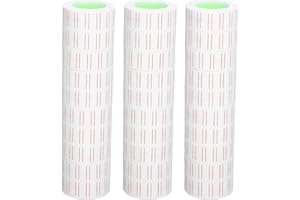 HILITAND 30 Rollos 15000 Uds. Etiquetas Pegatinas de Precio 21x12mm Etiquetas de Marcador de Precio de Papel de Etiqueta de una Sola para Etiquetadora de Pistola MX5500