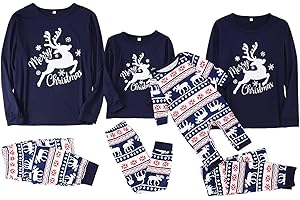 LIDSSACDE Weihnachtspyjama Familie Set, Weihnachts Pyjama, Matching Pyjamas Couple Damen Herren Christmas Partner Pyjama Kinder Baby Familie Set Weihnachten Schlafanzug