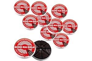 SCHO-KA-KOLA Original - Zartbitter 10er Pack (10x 100 g) - Schokakola die Koffein Schokolade - Tafel in der Dose - Kaffee Knabberartikel