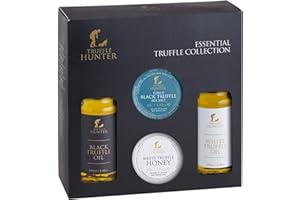 TruffleHunter - Essential Truffle Collection Gift Set - Black & White Truffle Oil, Sea Salt, Truffle Honey