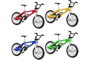 STOBOK 4Pcs 1:18 Mini Finger Bikes Bicycle Model Bike Toy Miniature Racing Bicycle Toy for Game Cool Boy
