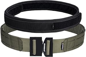 IDOGEAR 2'' Cintura Tattica Militare MOLLE con 1,75'' Cintura Interna Set Cintura Fibbia Metallica Heavy Duty Taglio Laser a Sgancio Rapido Hook-and-Loop