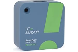 SensorPush HT.w Smart Temperature Sensor & Humidity Sensor - Bluetooth Thermometer and Hygrometer with App Monitoring - Water Resistant Temperature and Humidity Monitor for RV, Humidor, Fridge & More