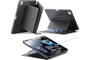 ESR Coque pour iPad Pro 13 Pouces M5/M4 (2025/2024), Support Vertical, Multi-Angles, Ultra-Stable pour iPad Pro 13 2025/2024 avec Porte-Stylet, Série Flip, Noir
