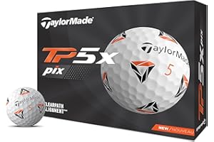 TaylorMade TP5 & TP5x Balles de golf (Blanc, Jaune, Pix)