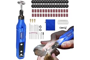 GENERIC Cordless Rotary Multi Tool, 5 Variable Speed Mini Cordless Rotary Tool with USB Charging, 3.7V Electric Wood Carving Tools for Sanding, Polishing, Drilling, Etching, Engraving, Cutting, DIY Crafts