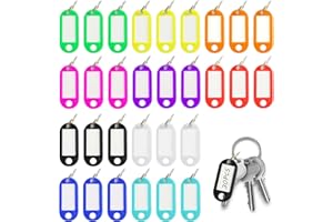 ATBUSS 30 Sztuk Breloczków do Kluczy - Puste Arkusze Etykiet do Plecaków, Bagażu, Kluczy (Kolorowe)