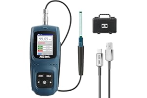 AEGTEST 8103 DC Gauss Meter, Tesla Meter Ricaricabile 0-2500mT, Magnetometro con Registrazione Dati e Allarme, Misuratore di Intensità e Polo Magnetico, Precisione ±5% per Fabbriche e Officine