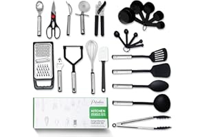 Priceless Homeware Kitchen Utensils Set - 17 Cooking Utensils Set, Kitchen Tool - Non-Stick & Heat Resistant Kitchen Gadgets Set -Cooking Ladles