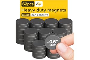 X-BET MAGNET Lot de 62 aimants en ferrite comme 2S-7ZVX-11K7, diamètre : 15 mm x 3 mm, sans adhésif 3M, emballage de couleur