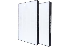 LRFDRESS Vero filtro HEPA e carbone attivo Compatibile con Sharp fz-c100hfu Filtro di ricambio per le parti del purificatore d'aria kc-850u （2 * Hepa filtro ）