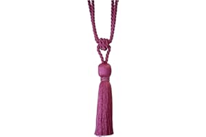 JONES INTERIORS Milly Designer Tie Back / Crystal Tassel For Curtain Fabric (Cerise)