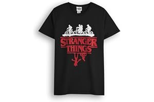 Stranger Things T Shirt for Men & Women | Adults Upside Down Black Short Sleeve Top | Netflix Original Merchandise