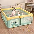 StarAndDaisy Playpen for Kids, Portable Baby Activity with Safety Lock, Play Gate Fence for Kids, Toddlers -Indoor Activity Suitable for Babies Up to 4 Yrs (180 * 200-Green)