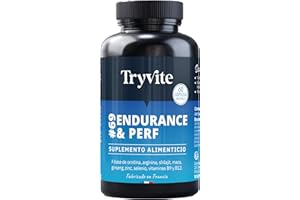 TESTOSTERONA HOMBRE | 60 Cápsulas Para Circulación Sanguínea | Booster de Fuerza Resistencia Energía | Ginseng, Maca, shilajit, Arginina, Citrulina, Zinc | TRYVITE ENDURANCE&PERF