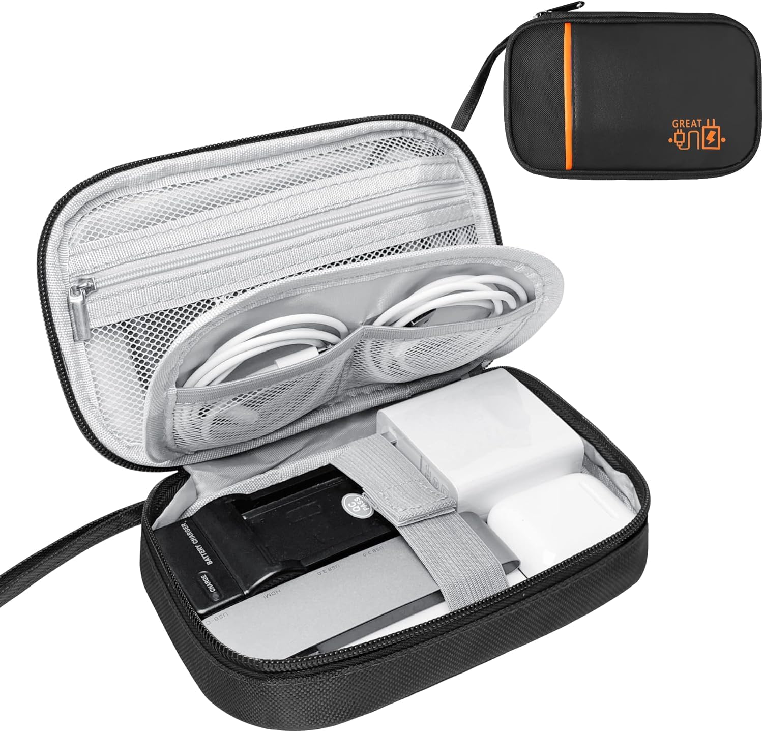 OCEANEVO Mini (18 x 11 x 4 Cm) Gadget Organizer Bag for Travel, Hard Disk Pouch Case for Earphone, Pen Drive, Cables, Wire, P