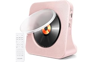 Portable CD Player for Home, HoneTeek Personal CD Player with Bluetooth,Speakers, Music CD Player with FM Radio, Boombox,Remote Control,Dust Cover,LED Screen,Desktop CD Player Support AUX/USB
