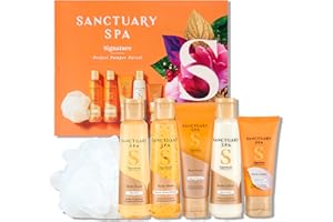 SANCTUARY Spa Signature Perfect Pamper Parcel – Luxury Bath & Body Gift Set for Women with Body Wash, Lotion & More – Relaxing Spa Gift for Her, Ideal for Birthday, Christmas or Self Care