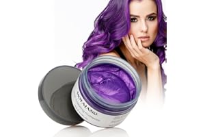 AFDEAL Violet Cire de Coloration pour Cheveux, Teinture Temporaire Unisexe, Crème de Coloration pour La Fête, le Cosplay, l'Halloween, La Mascarade, Le Club, Teinture Jetable pour Adultes et Enfants, 4.23oz