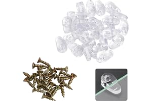 25 stycken genomskinliga glaskängor, glasbehållarklämmor, glaskänghållare, innehåller 25 metallskruvar, för montrar, badrumss