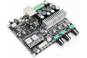 Up2stream Amp 2.1 Carte amplificateur de subwoofer Arylic, WiFi et Bluetooth 5.0 50WX2 +100W Carte amplificateur multiroom stéréo sans fil avec AirPlay Spotify Connect et télécommande pour DIY Speaker