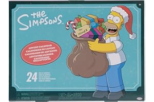 The Simpsons - Licence Officielle - Jakks Pacific - Calendrier de l’Avent avec 24 Figurines ou Accessoires - Univers Springfield - Jouet à Collectionner - Décors Inclus - Cadeau Enfants Noël 3 Ans+